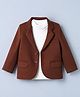 Mark & Mia Cotton Mix Woven Full Sleeves Solid Blazer With T Shirt in Maroon