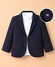 Mark & Mia Cotton Mixes Woven Full Sleeves Solid Party T-Shirt & Blazer - Black