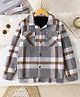 Mark & Mia Full Sleeves Checked Jacket With Pockets - Grey