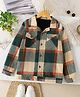 Mark & Mia Full Sleeves Collar Neck Checked Jackets - Green