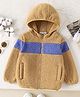 Mark & Mia Full Sleeves Fur Hoodie - Khaki