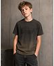 Sportking Cotton Blend Knit  Half Sleeves Great Text Embroidered Ombre Tee - Olive