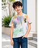 Sportking Cotton Blend Knit Half Sleeves Tie Dye Tee - Multi Colour