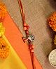 Kamule Boys Warrior Bheem Charm Embellished Rakhi- Orange & Red