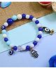 Kamule Unisex Hamsa & Evil Eye Beaded Rakhi Bracelet - Blue & White