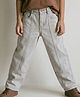 Tales & Stories Denim Cut & Sew Detailed Washed Jeans - Beige