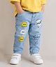 Tales & Stories Denim Cartoon Poltergeist Printed Jogger Style Jeans - Blue