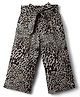 CrayonFlakes Rayon Knit Leopard Printed Pants - Brown