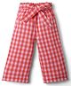 CrayonFlakes Cotton Knit Checked Pants - Pink