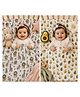 Reexplore Muslin Cotton Swaddle for Newborns , Ultra Soft Organic Baby Wrap Blanket , - Pack of 2 - Green YellowWhite