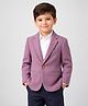 Rikidoos Embosis Hosiery Woven Full Sleeves Blazer - Rose Brown