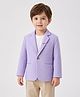 Rikidoos Embosis Hosiery Woven Full Sleeves Blazer - Purple