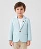 Rikidoos Embosis Hosiery Woven Full Sleeves Textured Blazer - Sky Blue