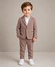 Rikidoos Embosis Hosiery Woven Full Sleeves Blazer - Dusty Peach