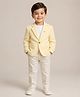 Rikidoos Embosis Hosiery Woven Full Sleeves Textured Blazer - Lemon Yellow