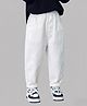 The Kids Club Cotton Blend Denim Solid Baggy Jeans - White