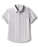 Jash Kids Cotton Woven Striped Shirt with Half Sleeves - Sky Blue
