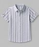 Jash Kids Cotton Woven Striped Shirt with Half Sleeves - Sky Blue