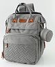 Babyhug Multipurpose Diaper Backpack with Diaper Changing Mat & Mosquito Net - Grey| Baby Sleeping Space| Insulated Bottle Pockets| Wipes Dispenser| Stroller Hanging Strap| USB Charging Interface