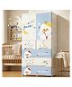StarAndDaisy Kids Wardrobe Multifunctional Collapsible Plastic Wardrobe Almirah for Kids Dustproof Storage Cabinet Organizer for Clothes Toys Baby Essentials Star Bubble duck Design