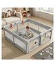 StarAndDaisy Play Pen for Baby for 0 to 5 Years 180 x 200 cm Indoor Baby Play Area with Safety Lock Anti Fall Grasp System Breathable Playpen for Kids Strong Stable Design Grey
