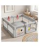 StarAndDaisy Play Pen for Baby for 0 to 5 Years 120 x 120 cm Indoor Baby Play Area with Safety Lock Anti Fall Grasp System Breathable Playpen for Kids Strong Stable Design Grey