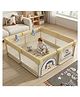 StarAndDaisy Play Pen for Baby for 0 to 5 Years 120 x 120 cm Indoor Baby Play Area with Safety Lock Anti Fall Grasp System Breathable Playpen for Kids Strong Stable Design yellow