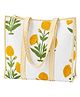 MOMISY Quilted Cotton Tote Bag for Women Floral Print Shopping & Travel Shoulder Bag - Yellow