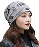MOMISY Winter Beanie Hat & Neck Warmer Knitted Warm Scarf Cap (Grey)