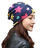 MOMISY Winter Beanie Hat & Neck Warmer Knitted Warm Scarf Cap (Blue)