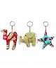 MOMISY Plush Keychain Set Soft Stuffed Animal Key Ring Holders for Bags, Pack of 3