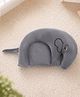 ZOE Velour Elephant Shape Rai Pillow | Soft Fabric| Ergonomic| Mustard Pillow| Gentle Head & Neck Support| Lightweight & Skin-Friendly | Natural Warming Properties|Prevents Flat Head - Grey
