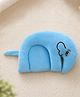 ZOE Velour Elephant Shape Rai Pillow Blue| Soft Fabric| Ergonomic| Mustard Pillow| Gentle Head & Neck Support| Lightweight & Skin-Friendly | Natural Warming Properties|Prevents Flat Head - Blue