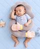 ZOE Cloud Shape Hugging Pillow - Grey| Soft Baby Support Pillow| Ergonomic Hugging Design| Breathable Skin-Friendly Fabric| Lightweight & Cushioned| Multipurpose Use| 0-12 Months