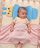 Zoe Bunny Adjustable Baby Head Shaping Pillow Blue| Newborn Anti Flat Head Pillow| Soft Breathable Support Cushion with Side Adjustment| Soft Breathable Cushion & Side Bolsters