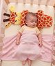 ZOE Adjustable Pillow Head Shaping Pillow - Giraffe Print Yellow| Anti Flat Head Pillow for Newborn Baby| Soft Breathable Head & Neck Support Cushion| Comfortable Sleep Pillow