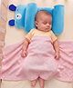 ZOE Bunny Adjustable Baby Pillow|Newborn Head & Neck Support|Anti Flat Head Pillow|Soft Cushion Sleep Positioner| Side Support Pillow|Lightweight & Travel Friendly|Soft Breathable Fabric - Light Blue