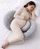 Zoe Maternity Pregnancy Pillow - Grey| Dual Wedge Back & Belly Support Pillow for Pregnant Women| Ergonomic Body Support Cushion for Sleeping, Resting & Relaxation