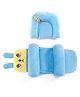 ZOE Head Shaping Pillow Combo U Shape Pillow & Adjustable Pillow - Blue| Anti Flat Head Baby Pillow Set| Soft Breathable Head & Neck Support Cushions| Comfortable Sleep Pillows