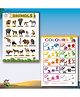 Early Learning Educational Wall Charts for Kids Preschool Nursery & Homeschool Learning Posters, Animals Chart and Colours Chart for Classroom & Home Ages 2 to 10-English