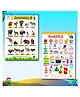 Early Learning Educational Wall Charts for Kids Preschool Nursery & Homeschool Learning Posters, Animals Chart and Shapes Chart for Classroom & Home Ages 2 to 10-English