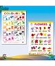 Early Learning Educational Wall Charts for Kids Preschool Nursery & Homeschool Learning Posters, Colours Chart and Flowers Chart for Classroom & Home Ages 2 to 10-English