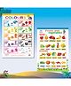 Early Learning Educational Wall Charts for Kids Preschool Nursery & Homeschool Learning Posters, Colours Chart and Fruits & Vegetables Chart for Classroom & Home Ages 2 to 10-English