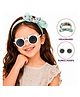 Bembika Bow Detailed Floral Printed Headband With Sunglasses - Mint Green