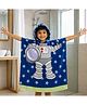 Famyo Astroman Printed Hooded Poncho Towel for Kids - Quick Dry Microfiber Bath & Beach Towel, Blue (1 to 7 Years)