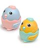 Elecart Push & Go Chick Toy for Kids, Pack of 2 Friction Powered Press & Slide Cars, No Battery Required, Cute Cartoon Pull Back Vehicle, Educational Toddler Toy, Birthday Return Gift for kids