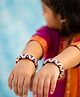 LIL PITAARA  Thread Work Detailed & Gota Lace Embellished Bangles - Purple