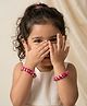 LIL PITAARA Gota Patti & Sequins Embellished Thread Work Detailed Bangles - Pink