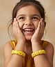 LIL PITAARA Thread Work Detailed & Gota Lace Embellished Bangles - Yellow