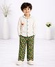Little Ginnie Cotton Woven Half Sleeves Floral Printed Shirt & Pajama Night Suit - Multi Colour